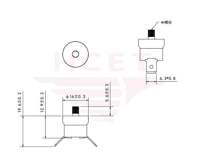 HC301系列無(wú)人機(jī)溫度開關(guān)-尺寸圖