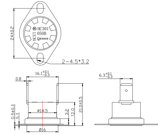 HC301系列溫度控制器圖紙