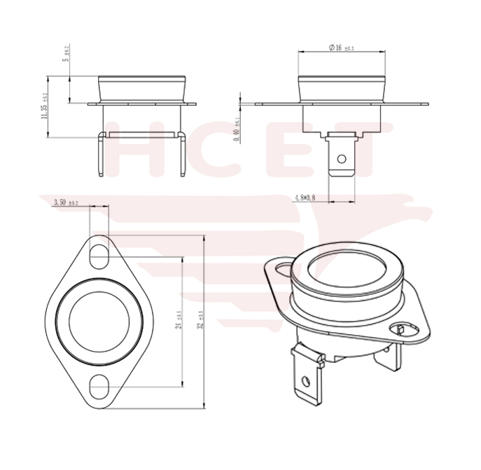 HC301系列溫度控制器圖紙