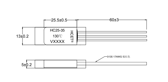 三相電機(jī)溫控開關(guān)尺寸圖