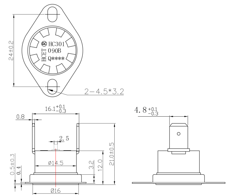 突跳式手動復位型溫度開關