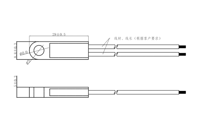 電機(jī)馬達(dá)TB05系列熱保護(hù)器尺寸圖